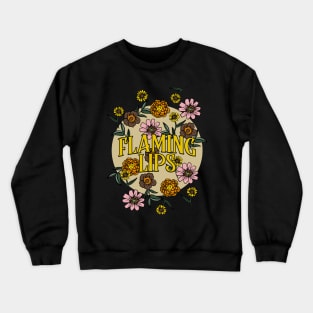 Flaming Lips Name Personalized Flower Retro Floral 80s 90s Name Style Crewneck Sweatshirt